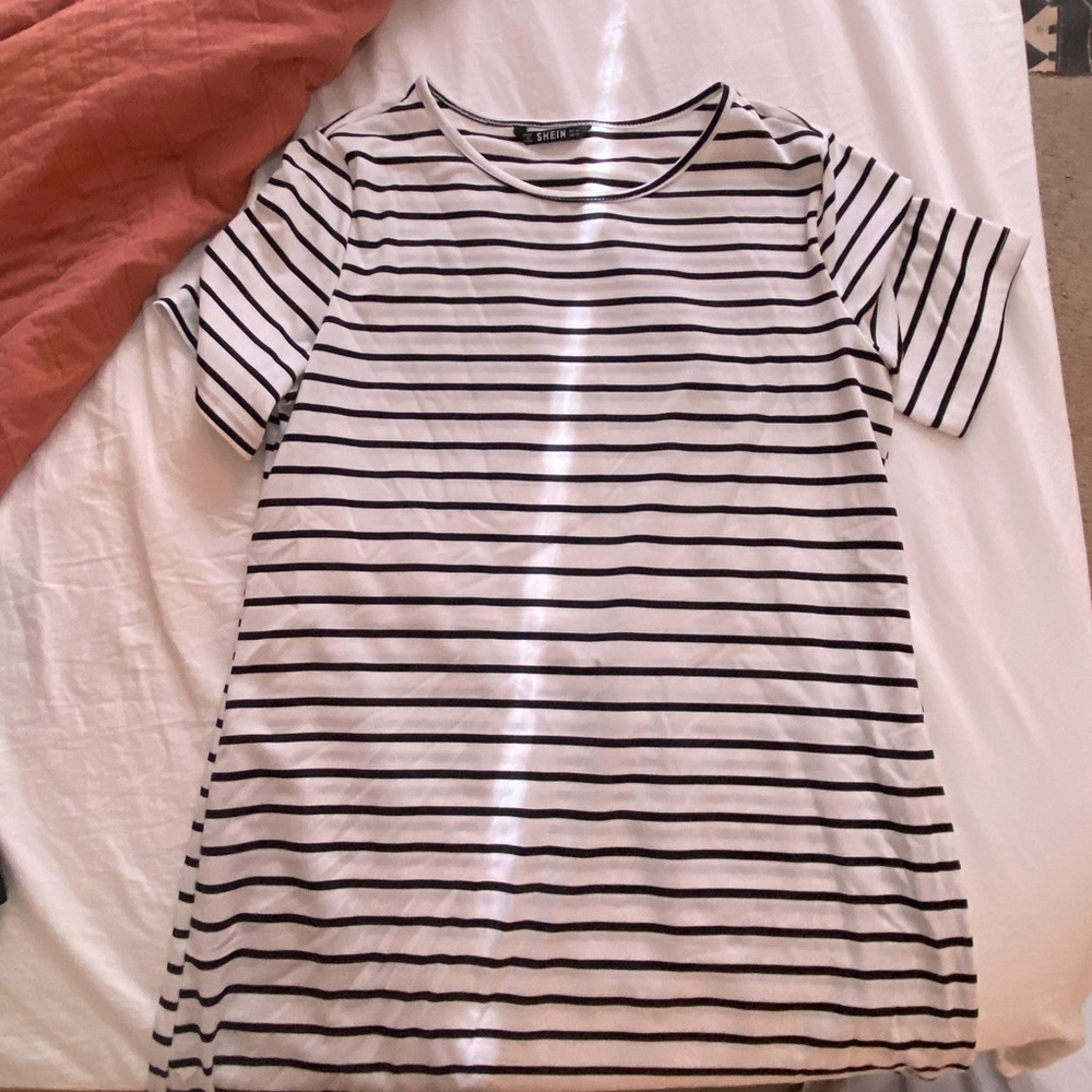 shein stripped medium mini dress